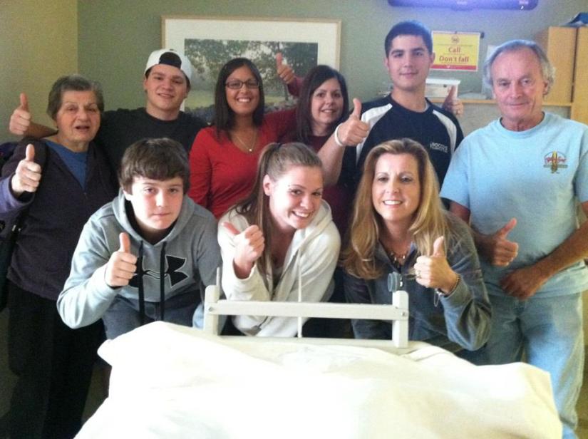 Just a small part of my family that came to visit me in the hospital last May.