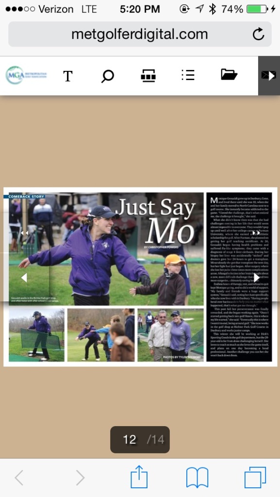 Just Say Mo--MET Golfer Extra December 2014